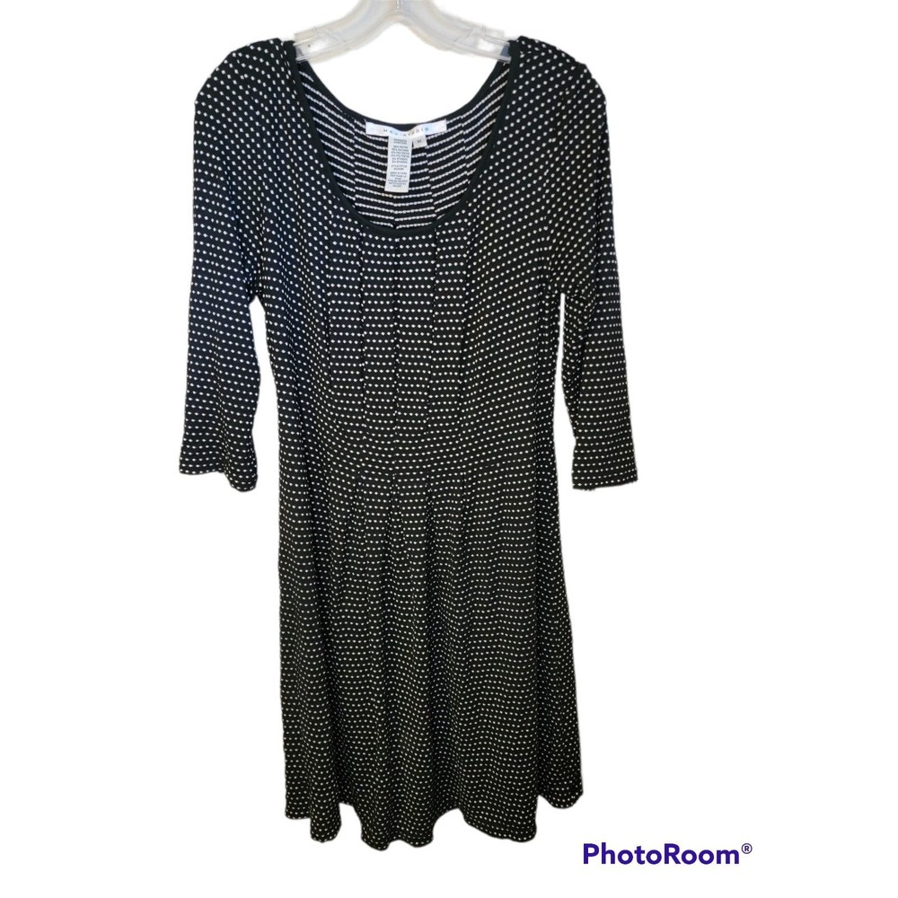 Max Studio Black Polka Dot Dress